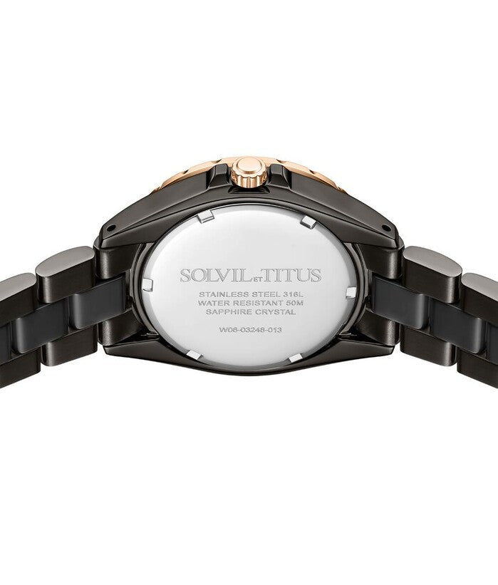 Perse Multi-Function Quartz Stainless Steel with Ceramic Watch W06-03248-013