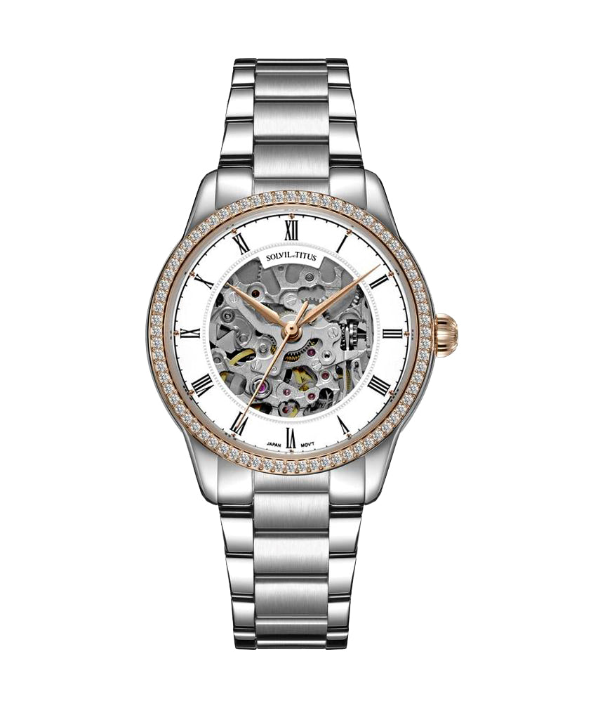 Classic三針鏤空自動機械不鏽鋼腕錶  W06-03311-003