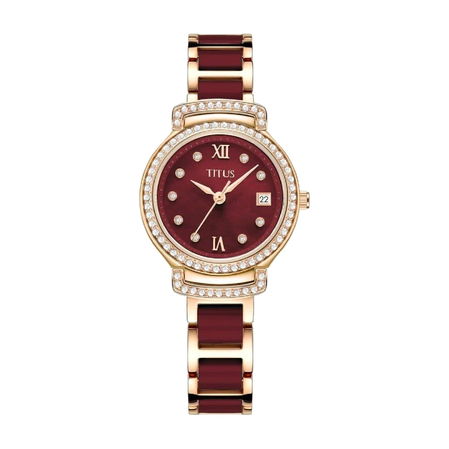 Fair Lady 3 Hands Date Quartz Stainless Steel with Ceramic Watch W06-03139-003