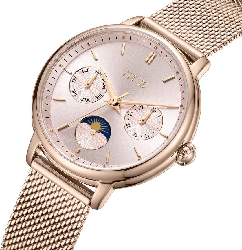 Fashionista Multi-function Day & Night Quartz Stainless Steel Watch W06-03404-009