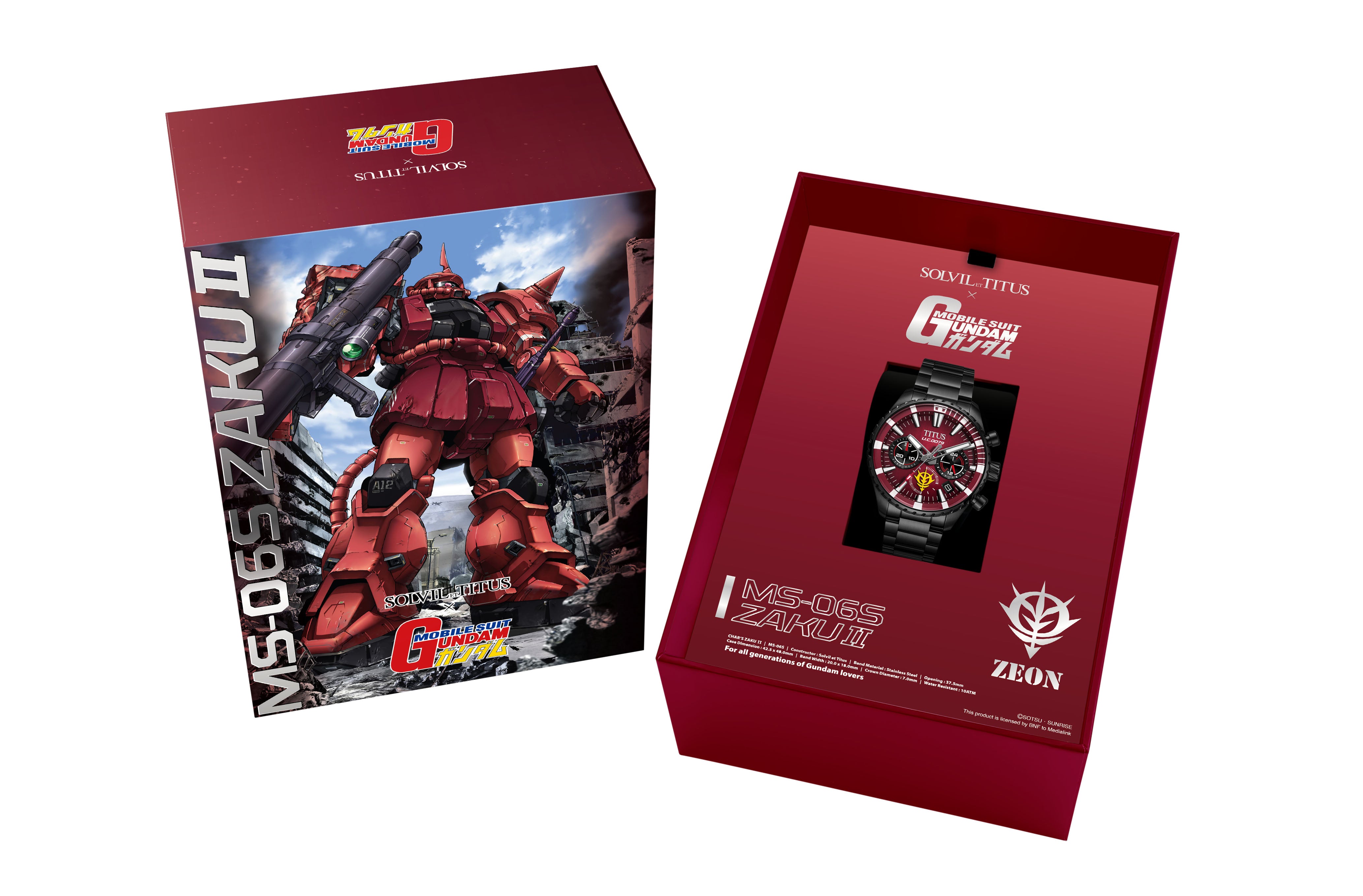 Saber Collection "MS-06S Red Comet Zaku II" Limited-Edition Chronograph Watch (Limited quantity TBC) W06-03408-001