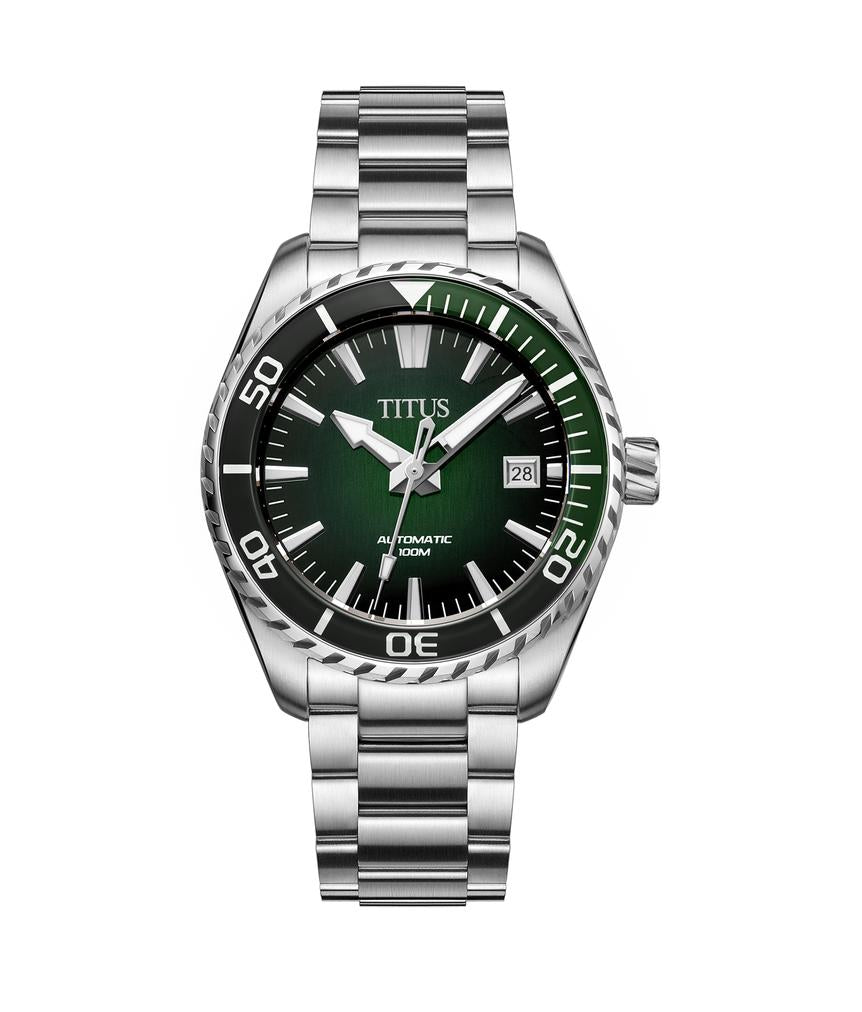Saber 3 Hands Date Automatic Stainless Steel Watch W06-03423-002