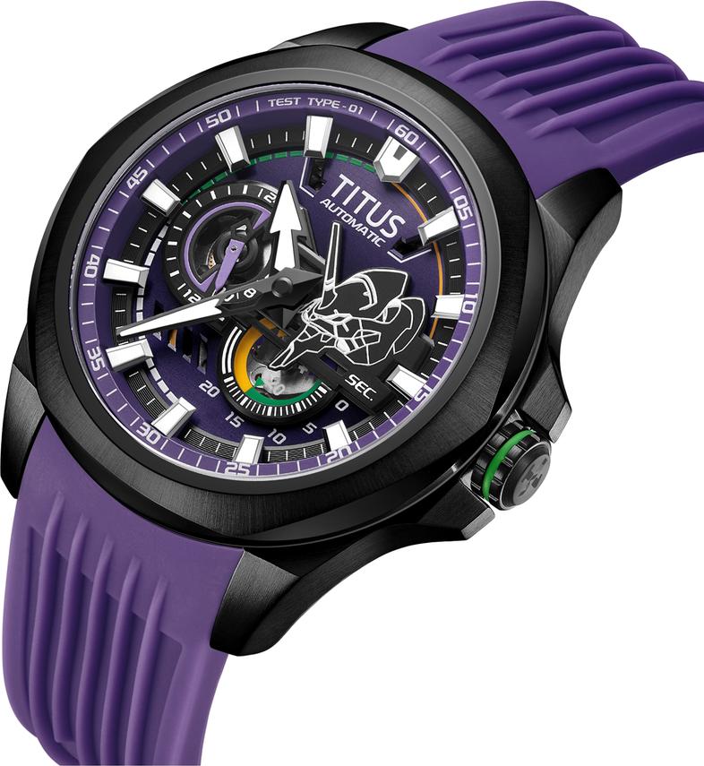 Solvil et Titus x EVANGELION Multi-Function Mechanical Silicone Watch W06-03426-001