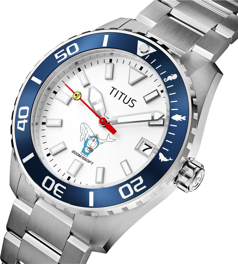 Solvil et Titus Doraemon 3 Hands Date Automatic Stainless Steel Watch W06-03433-001