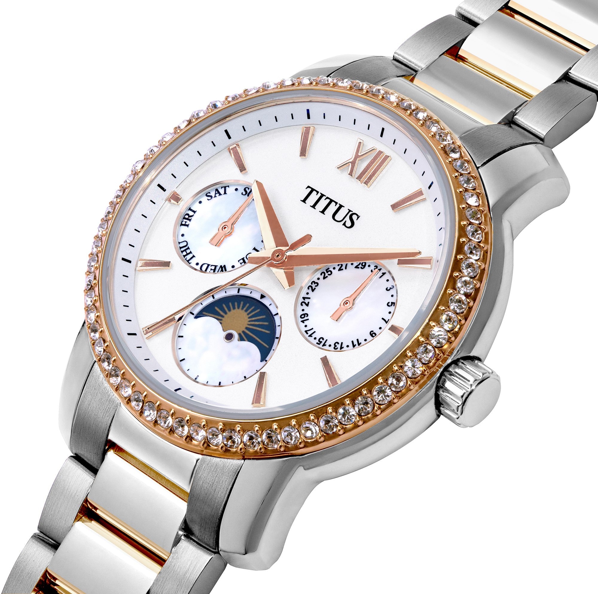Devot Multi-Function with Day Night Indicator Quartz Stainless Steel Watch W06-03262-002