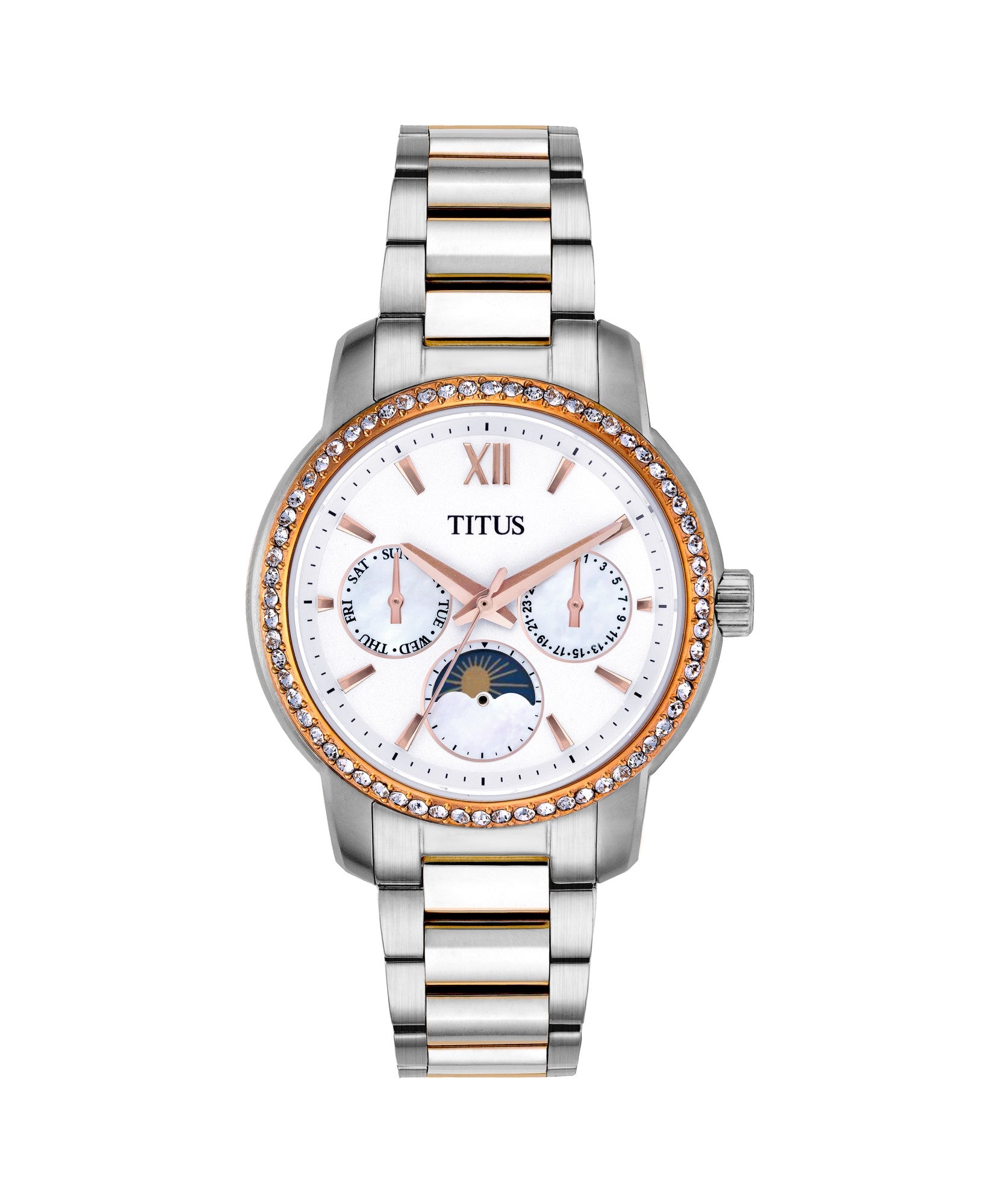 Devot Multi-Function with Day Night Indicator Quartz Stainless Steel Watch W06-03262-002